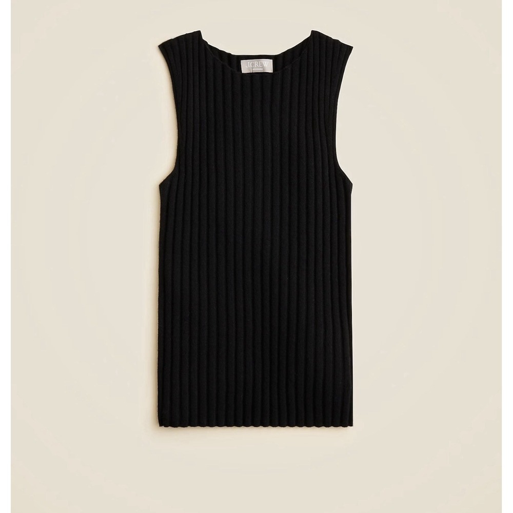 J CREW L Wide-rib cashmere sweater shell CO327
